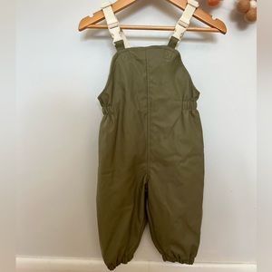Zara baby rain pants NWOT green size 12-18 mo